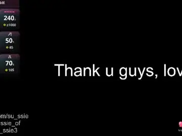 Chaturbate Best live sex cam show of su_ssie